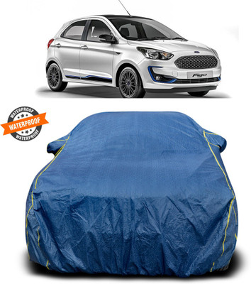 PAGORA Car Cover For Ford Figo (With Mirror Pockets)(Blue)