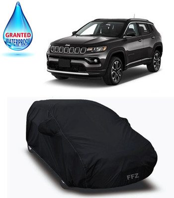 FFZ Car Cover For Jeep Compass (With Mirror Pockets)(Black, For 2020 Models)