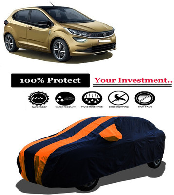 Amexride Car Cover For Tata Altroz XE Diesel (With Mirror Pockets)(Orange)