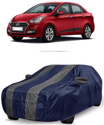 ANTOFY Car Cover For Hyundai Xcent 1.2 CRDi S Diesel (With Mirror Pockets)(Grey, Blue)