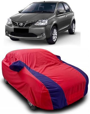 ANTOFY Car Cover For Toyota Etios Liva VXD Limited Edition Diesel (With Mirror Pockets)(Red, Blue)
