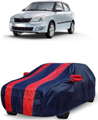 ANTOFY Car Cover For Skoda Fabia Active Plus 1.2 TDI CR (With Mirror Pockets)(Red, Blue)