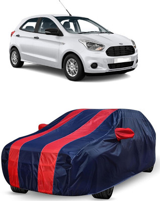 ANTOFY Car Cover For Ford Figo 1.5D Titanium MT (With Mirror Pockets)(Red, Blue)