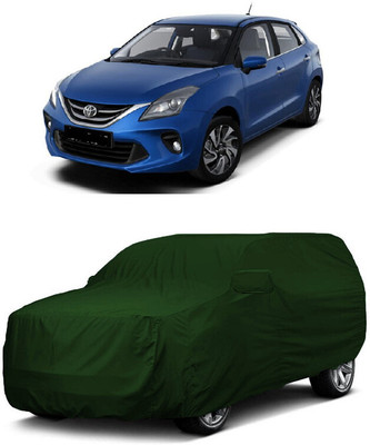 ANTOFY Car Cover For Toyota Glanza G CVT (With Mirror Pockets)(Green)
