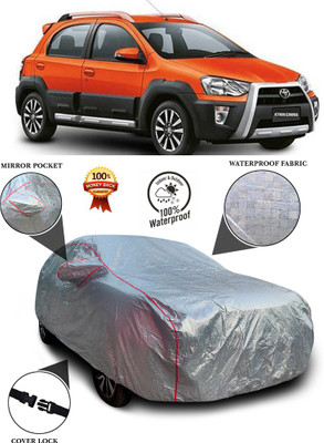 PAGORA Car Cover For Toyota Etios Cross (With Mirror Pockets)(Silver)