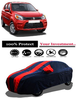 Amexride Car Cover For Maruti 800 Std (With Mirror Pockets)(Red)