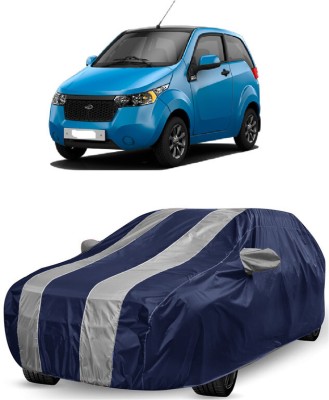 ANTOFY Car Cover For Mahindra Reva E2O T0 (With Mirror Pockets)(White, Blue)