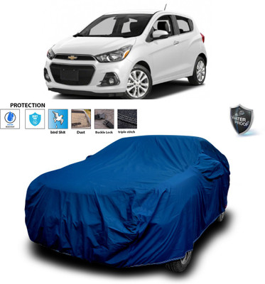 CODOKI Car Cover For Chevrolet Spark (With Mirror Pockets)(Blue)
