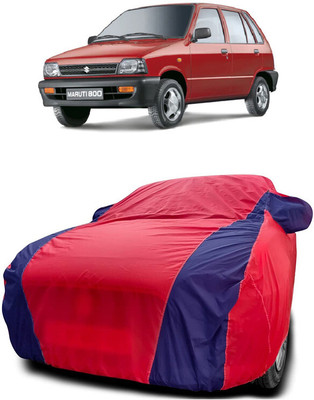 Autoprime Car Cover For Maruti 800 AC LPG (With Mirror Pockets)(Red, Blue)