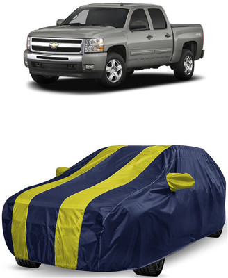 ANTOFY Car Cover For Chevrolet Silverado 5.7L (With Mirror Pockets)(Yellow, Blue)