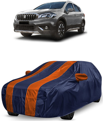 ANTOFY Car Cover For Maruti Suzuki S-Cross Premia (With Mirror Pockets)(Orange, Blue)