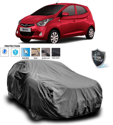 CODOKI Car Cover For Hyundai Eon (With Mirror Pockets)(Grey)