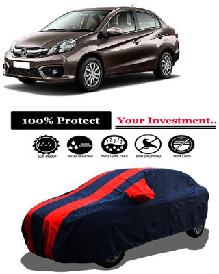 Amexride Car Cover For Honda Amaze VX CVT i-VTEC (With Mirror Pockets)(Red)