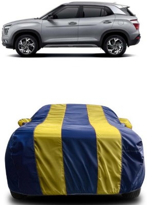 SUGASHRI Car Cover For Mahindra XUV250 K2 (With Mirror Pockets)(Yellow, Blue)