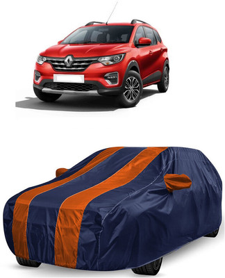ANTOFY Car Cover For Renault Triber RXT Petrol (With Mirror Pockets)(Orange, Blue)