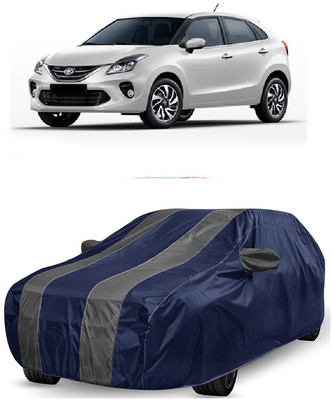 ANTOFY Car Cover For Toyota Glanza V CVT Petrol (With Mirror Pockets)(Grey, Blue)