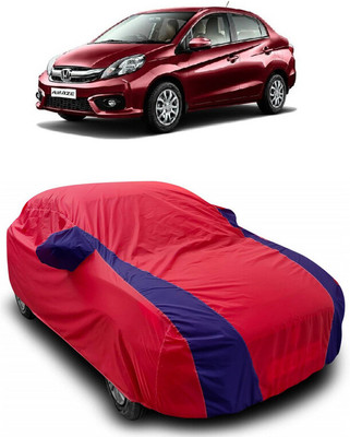 ANTOFY Car Cover For Honda Amaze SX i-DTEC (With Mirror Pockets)(Red, Blue)