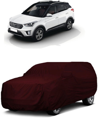 ANTOFY Car Cover For Hyundai Creta 1.6 S Automatic Diesel (With Mirror Pockets)(Maroon)