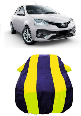 Wegather Car Cover For Toyota Etios V (With Mirror Pockets)(Yellow)