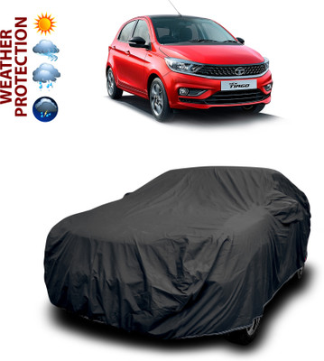 PAGORA Car Cover For Tata Tiago (With Mirror Pockets)(Black)