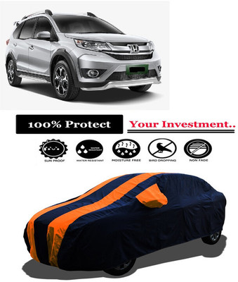 Amexride Car Cover For Honda BRV i-DTEC VX MT Diesel (With Mirror Pockets)(Orange)