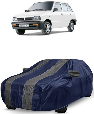 ANTOFY Car Cover For Maruti 800 DUO AC LPG (With Mirror Pockets)(Grey, Blue)