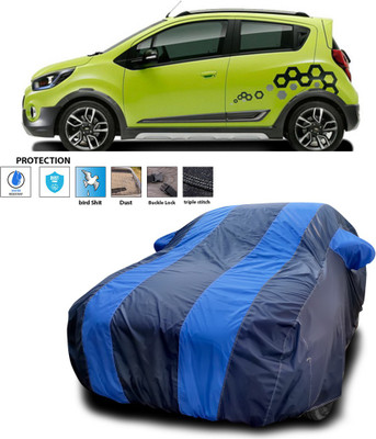 PAGORA Car Cover For Chevrolet Beat (With Mirror Pockets)(Blue)