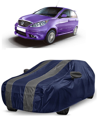 ANTOFY Car Cover For Tata Indica D90 (With Mirror Pockets)(Grey, Blue)
