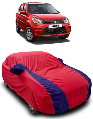 ANTOFY Car Cover For Maruti 800 Std (With Mirror Pockets)(Red, Blue)