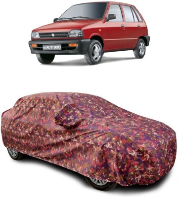 SUGASHRI Car Cover For Maruti 800 AC LPG (With Mirror Pockets)(Multicolor)