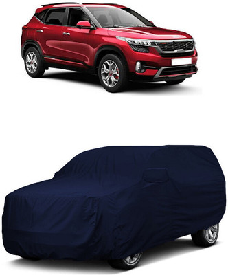 ANTOFY Car Cover For Kia Seltos HTX Plus AT 1.5 Diesel (With Mirror Pockets)(Blue)