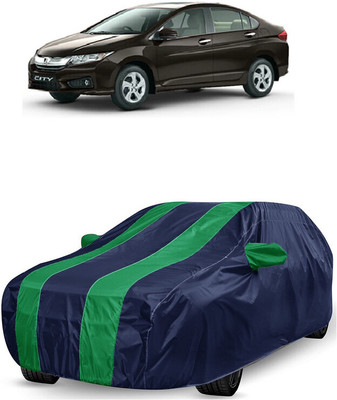 ANTOFY Car Cover For Honda City i DTec VX Option BL (With Mirror Pockets)(Green, Blue)