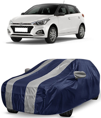 ANTOFY Car Cover For Hyundai Elite i20 Sportz Plus CVT Petrol (With Mirror Pockets)(White, Blue)