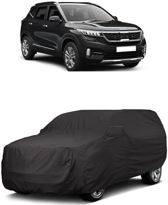 ANTOFY Car Cover For Kia Seltos HTX CVT 1.5 (With Mirror Pockets)(Grey)