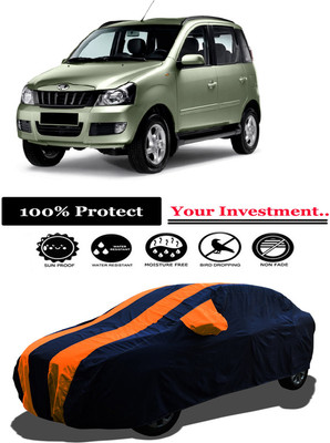 Amexride Car Cover For Mahindra Quanto (With Mirror Pockets)(Orange)