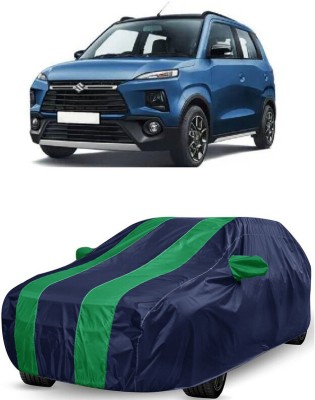 ANTOFY Car Cover For Maruti Suzuki XL5 (With Mirror Pockets)(Green, Blue)