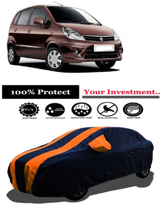 Amexride Car Cover For Maruti Suzuki Zen Estilo (With Mirror Pockets)(Orange)