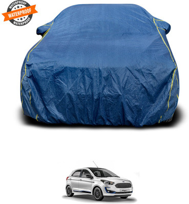 PAGORA Car Cover For Ford Figo (With Mirror Pockets)(Blue)