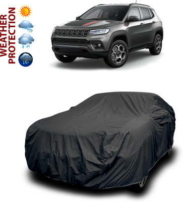 PAGORA Car Cover For Jeep Compass (With Mirror Pockets)(Black)