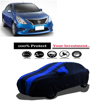 Amexride Car Cover For Nissan Almera 1.5 Sport (With Mirror Pockets)(Multicolor)