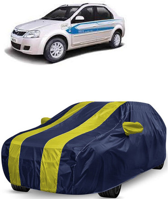 ANTOFY Car Cover For Mahindra E Verito D2 (With Mirror Pockets)(Yellow, Blue)