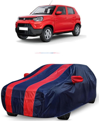 ANTOFY Car Cover For Maruti Suzuki S-Presso STD Opt Petrol (With Mirror Pockets)(Red, Blue)