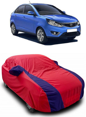 ANTOFY Car Cover For Tata Zest (With Mirror Pockets)(Red, Blue)