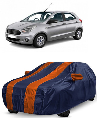 ANTOFY Car Cover For Ford Figo 1.5D Titanium Plus MT (With Mirror Pockets)(Orange, Blue)