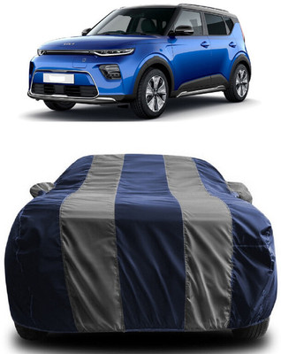 SUGASHRI Car Cover For Kia Soul EV (With Mirror Pockets)(Grey, Blue)