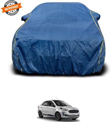 PAGORA Car Cover For Ford Figo Aspire (With Mirror Pockets)(Blue)