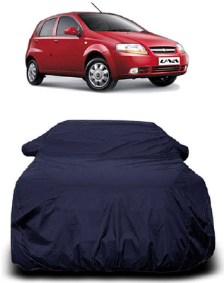 Autoprime Car Cover For Chevrolet Aveo Uva (With Mirror Pockets)(Blue)