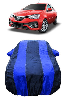 Wegather Car Cover For Toyota Platinum Etios 1.5 V Petrol (With Mirror Pockets)(Blue)