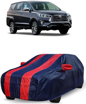 ANTOFY Car Cover For Toyota Innova Crysta 2.4 VX MT 8 STR Diesel (With Mirror Pockets)(Red, Blue)