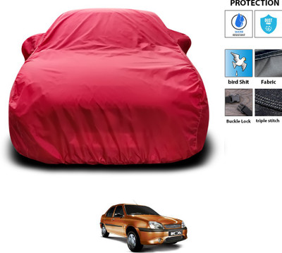 PAGORA Car Cover For Ford Ikon (With Mirror Pockets)(Maroon)